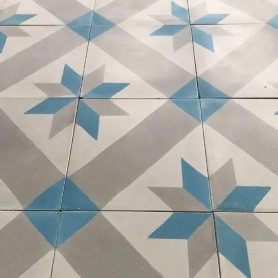 Carreaux de ciment - motif étoile