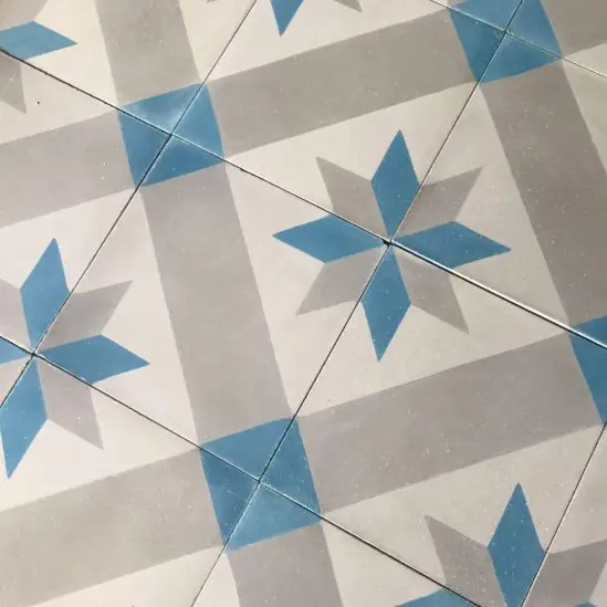 Carreaux de ciment - motif étoile