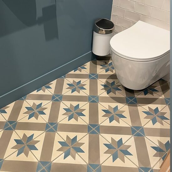 Carreaux de ciment - motif étoile