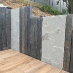 réalisation avec Palis grès Kandla gris en extérieur