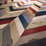 parquet point de hongrie multicolore