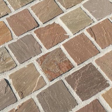 paves gres brun multi