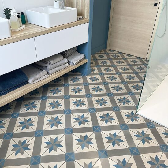 Carreaux de ciment - motif étoile