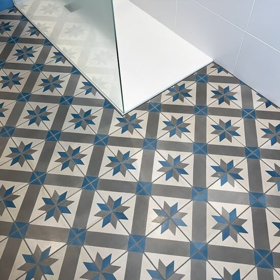 Carreaux de ciment - motif étoile