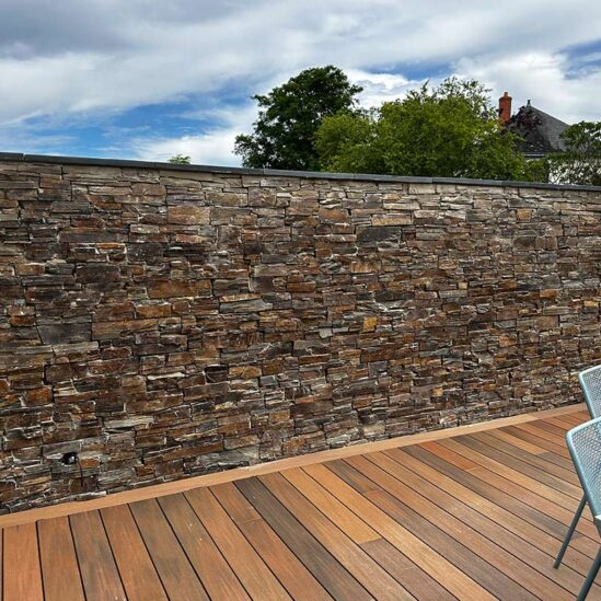 Mur en Parement Schiste multicolore extrarustique