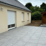 Terrasse sur plot avec notre Grès cérame fast gris