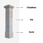 schéma pilier en pierre calcaire