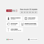 Caractéristiques de la base de plot réglable SE