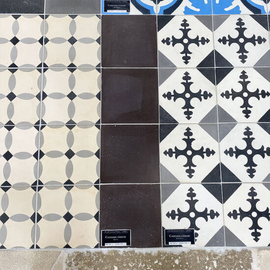 Carreaux de ciment - uni marron