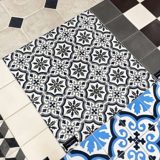 Carreaux de ciment - motif céleste