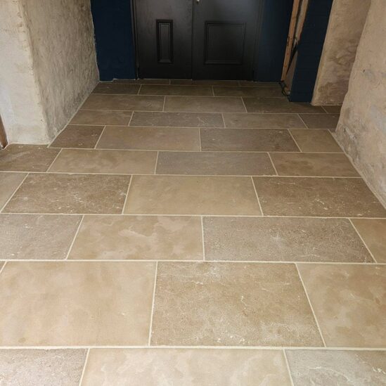 Réalisation avec notre Dallage patrimoine Patio