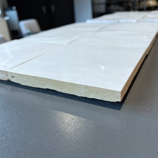 Zellige marocain Blanc Neige - 10 x 10 cm
