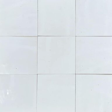 Zellige marocain Blanc Neige - 10 x 10 cm