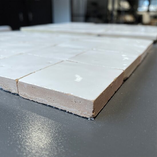 Zellige marocain Blanc Neige - 5 x 5 cm