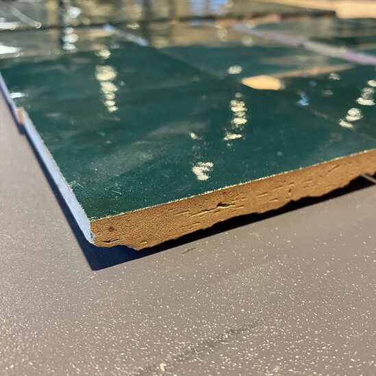 Zellige marocain Bleu Pétrole - 10 x 10 cm
