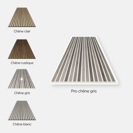 Panneau tasseau bois Pro chêne gris