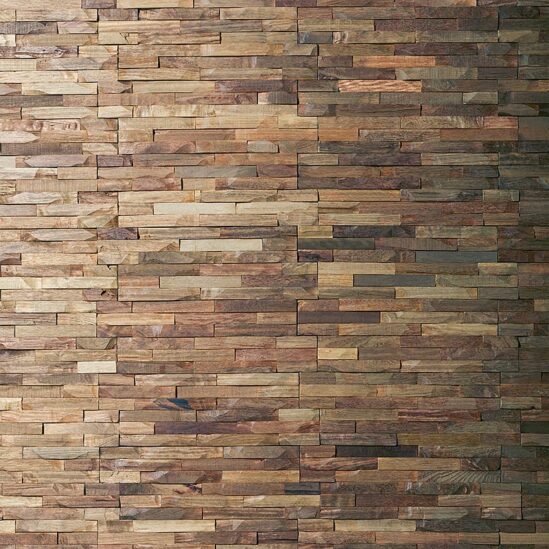 Mur en plaquette de parement en bois Club
