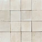 Zellige marocain de couleur blanc Fes en format 5x5 cm