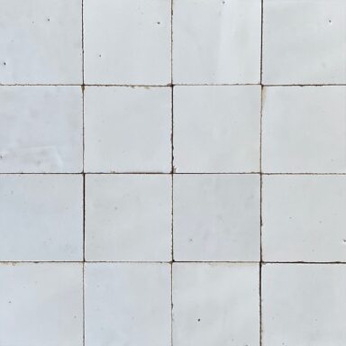Zellige marocain Blanc Neige - 5 x 5 cm