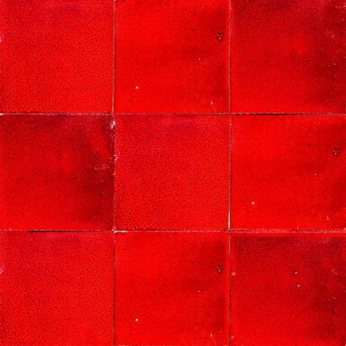 Zellige marocain Rouge Pétillant - 10 x 10 cm