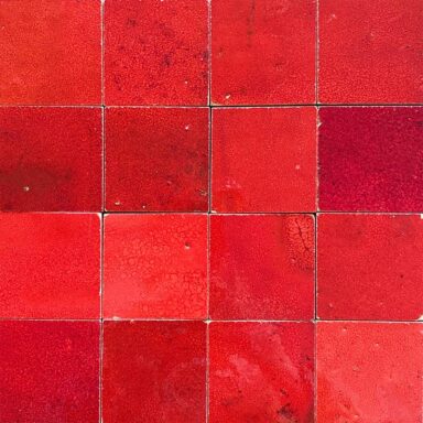 Zellige marocain Rouge Pétillant - 5 x 5 cm