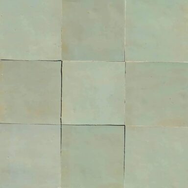 Zellige marocain Vert Tilleul - 10 x 10 cm