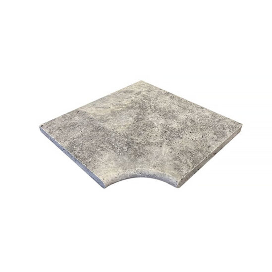Angle Travertin Gris 1er choix - vieilli