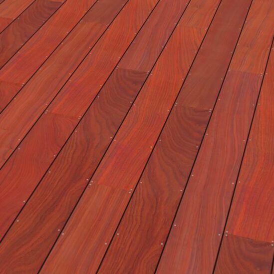 Exemple de pose de terrasse Padouk