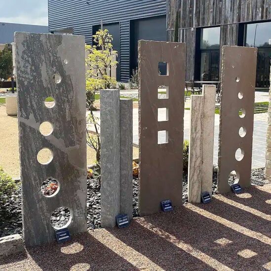 Totem Grès Kandla Gris - clivé