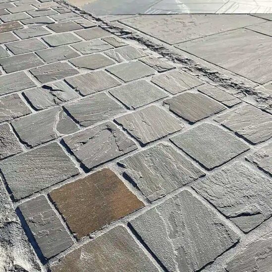 Pavés Grès Kandla Gris - clivé