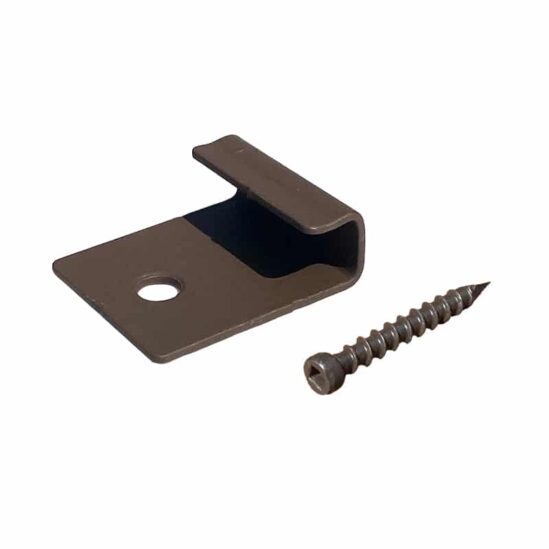 Clips et vis de démarrage pour terrasse en bambou nature