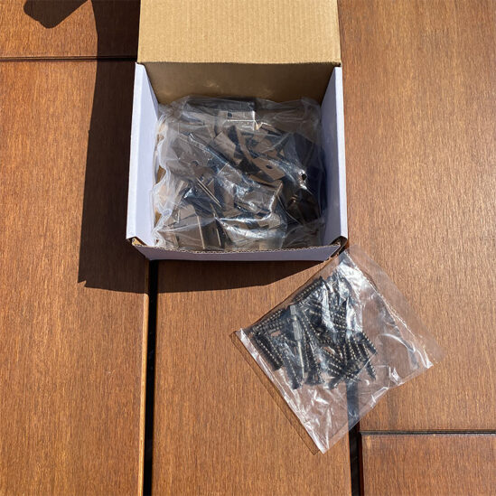 Clips démarrage + vis pour terrasse bambou nature