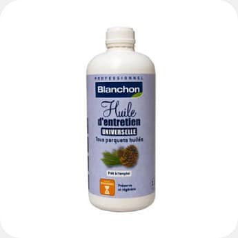Huile d'entretien pour parquet huilé incolore ou mat