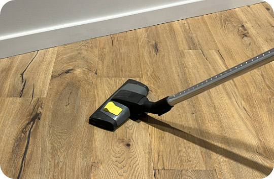 Utilisation de l'aspirateur avant huilage