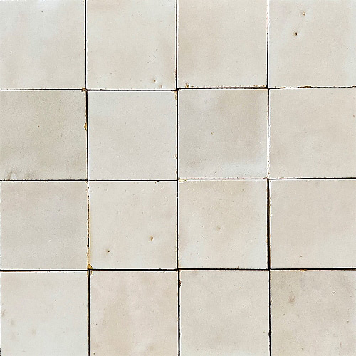Zellige carré blanche