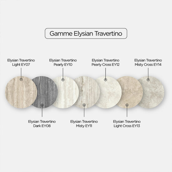 Toutes les nuances de la gamme Travertino