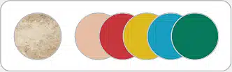 Les couleurs vives parfaites pour le Travertin
