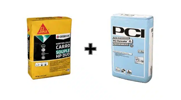 Produits pour la pose du travertin