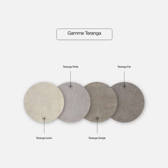 nuances de la gamme de grès cérame Teranga