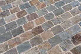 Pavés porphyre multicolore clivé