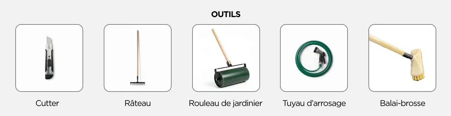 outils pose gazon synthétique
