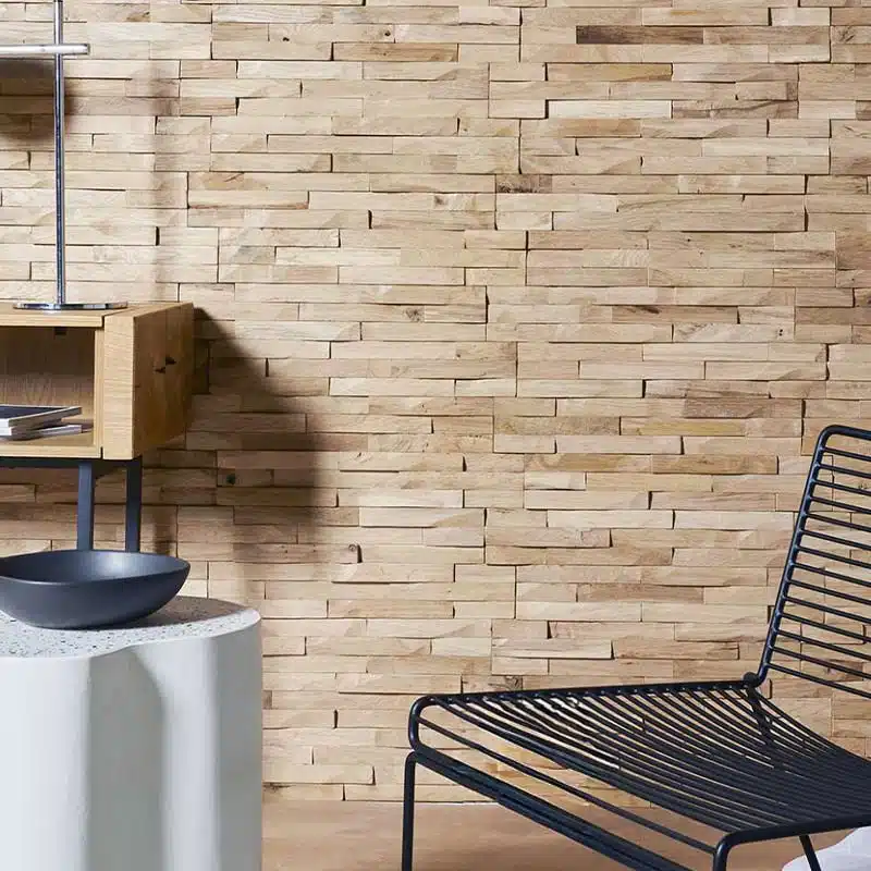 Mur en plaquette de parement en bois Bastide