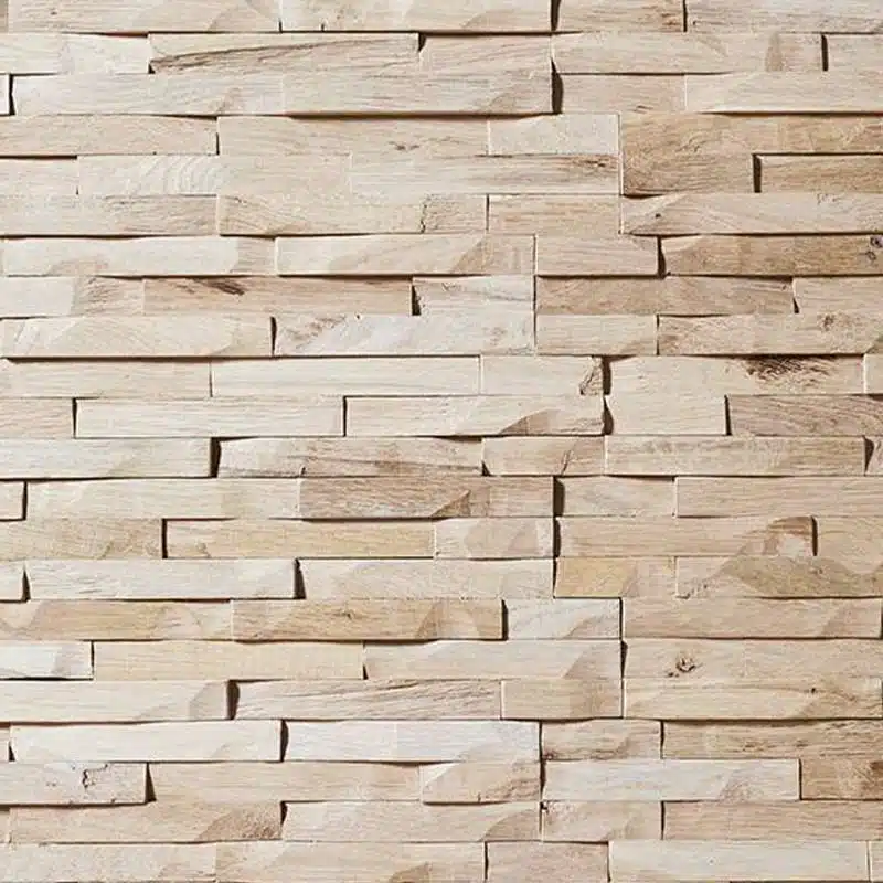 Mur en plaquette de parement en bois Bastide - soboplac