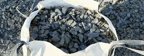 Granulométrie et couleurs de la paillette d'ardoise