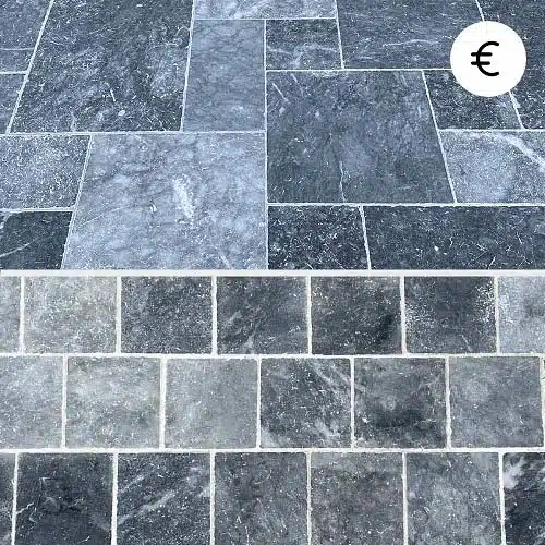 Prix au m2 de la pierre bleue en dallage et en pavage