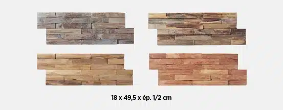 Les variantes de plaquette de parement bois