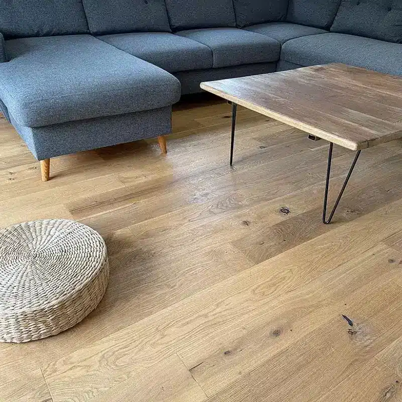 Réalisation client d'un séjour en parquet contrecollé